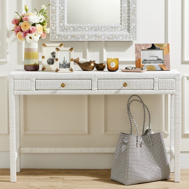 Izmir Large in Brown/White Recycled Plastic