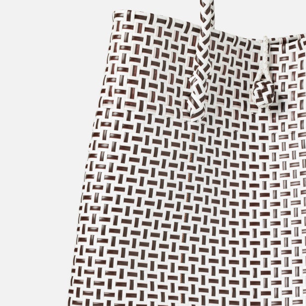 Izmir Large in Brown/White Recycled Plastic