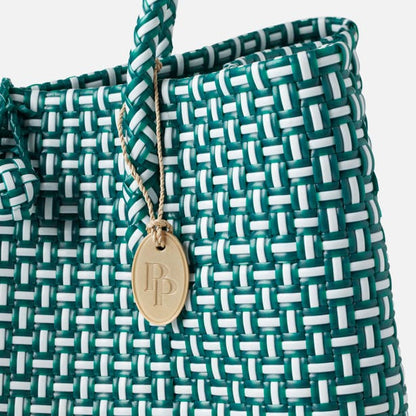 Izmir Large in Green/White Recycled Plastic