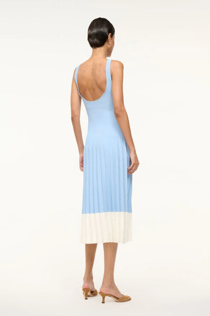 Ellison Dress in Clear Blue/White