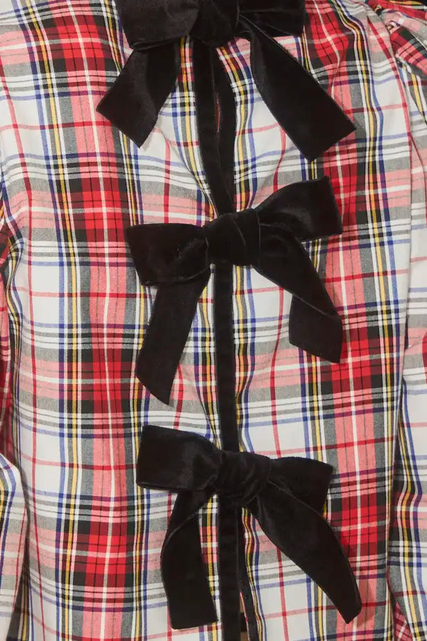 Lottie Top in Carlyle Plaid