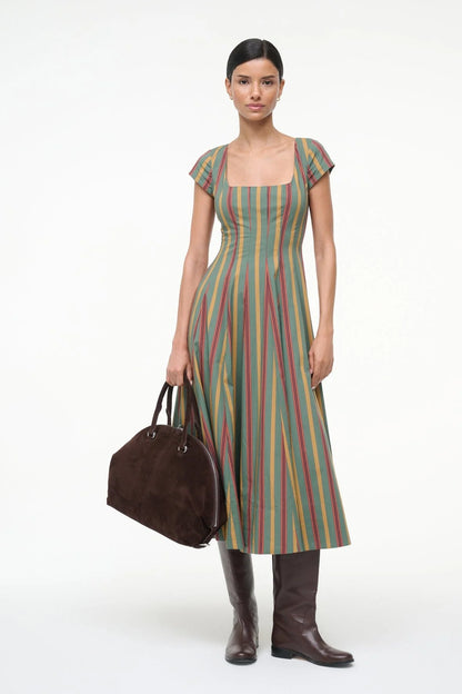 Short Sleeve Wells Dress in Trailblazer Stripe