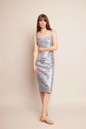 Carlie Dress in Arcada Light Blue