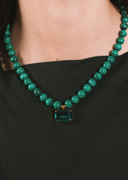 Sidonie Necklace in Malachite