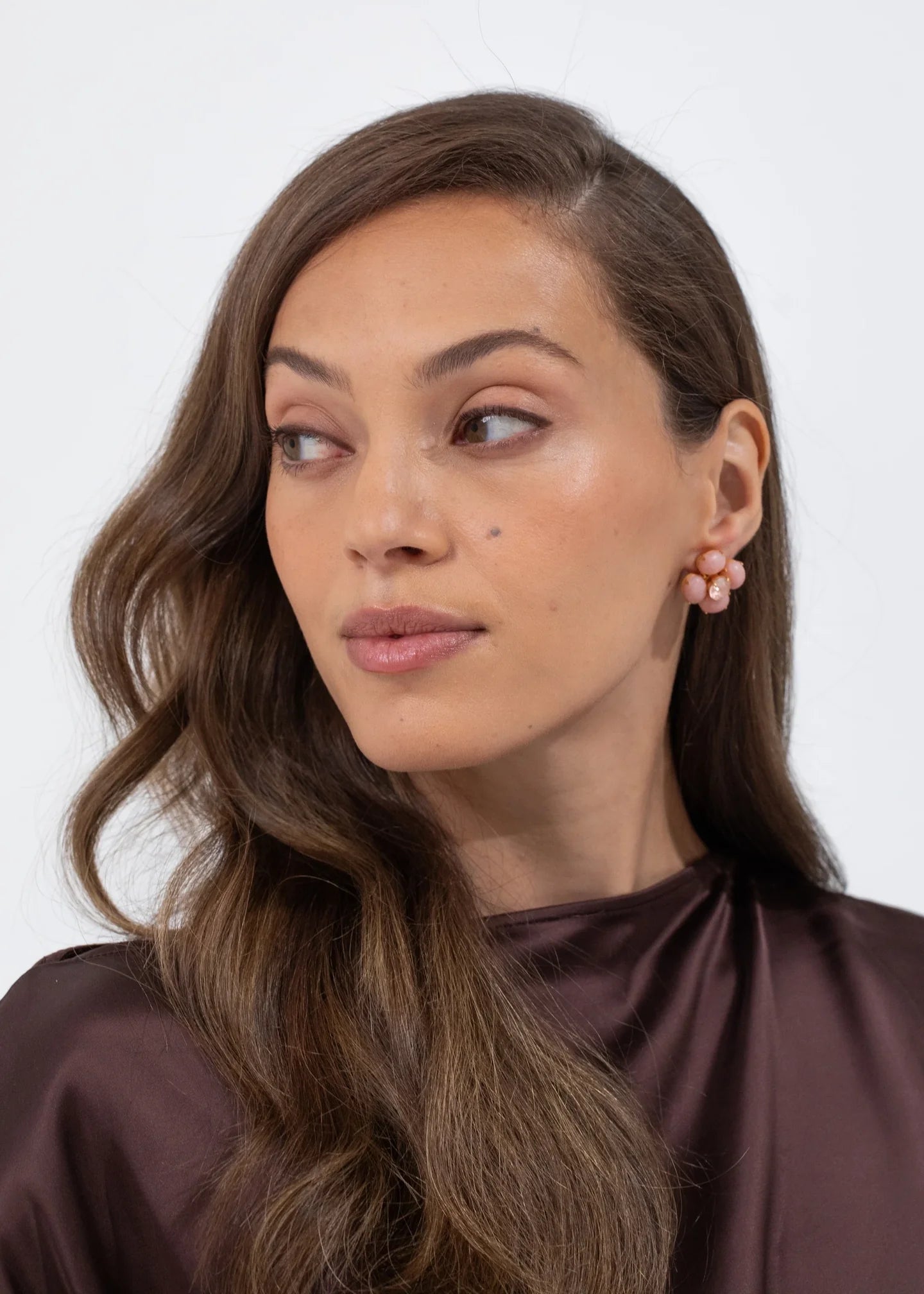 Quinn Earrings in Pink Opal