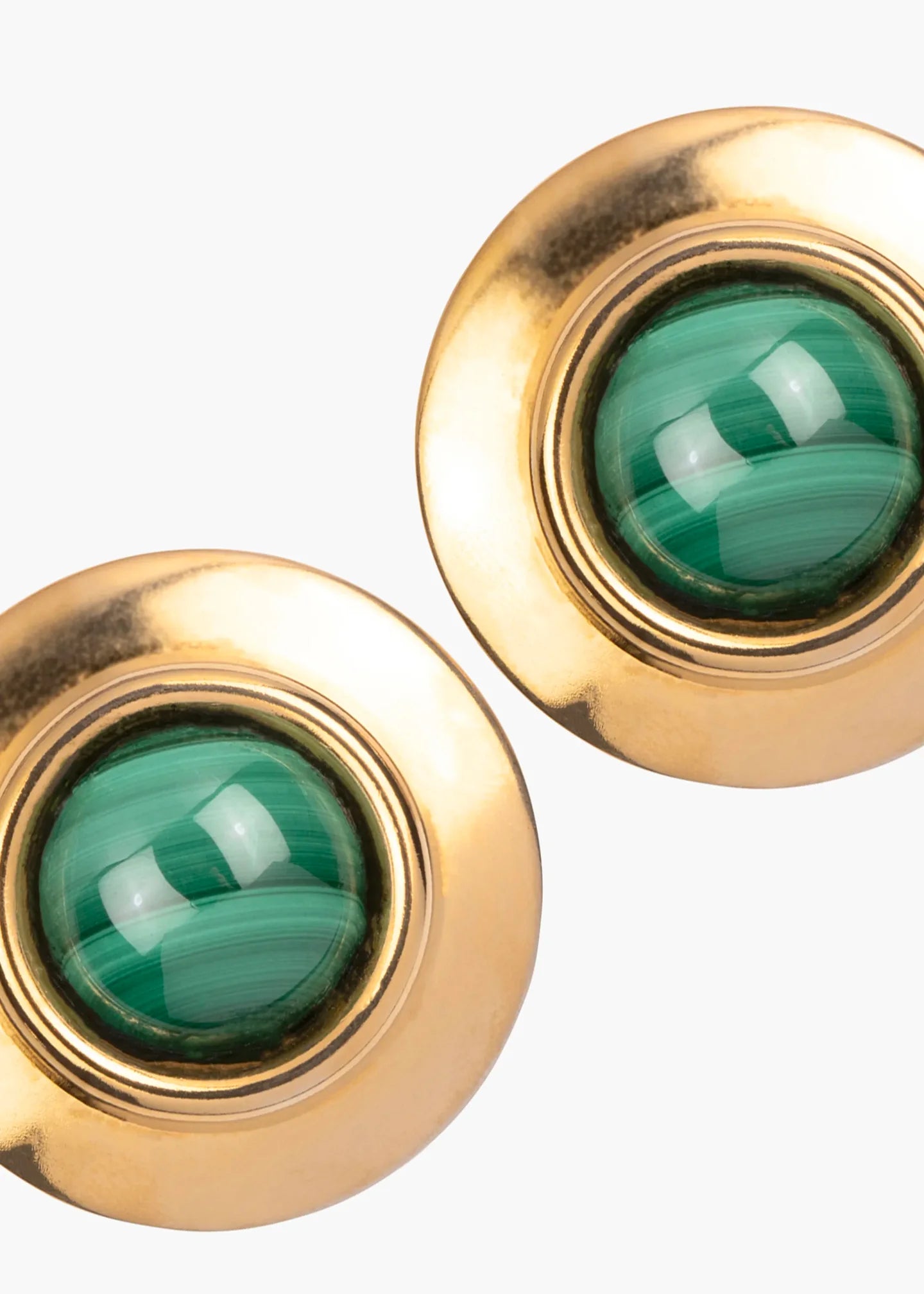 Alva Earrings in Malachite