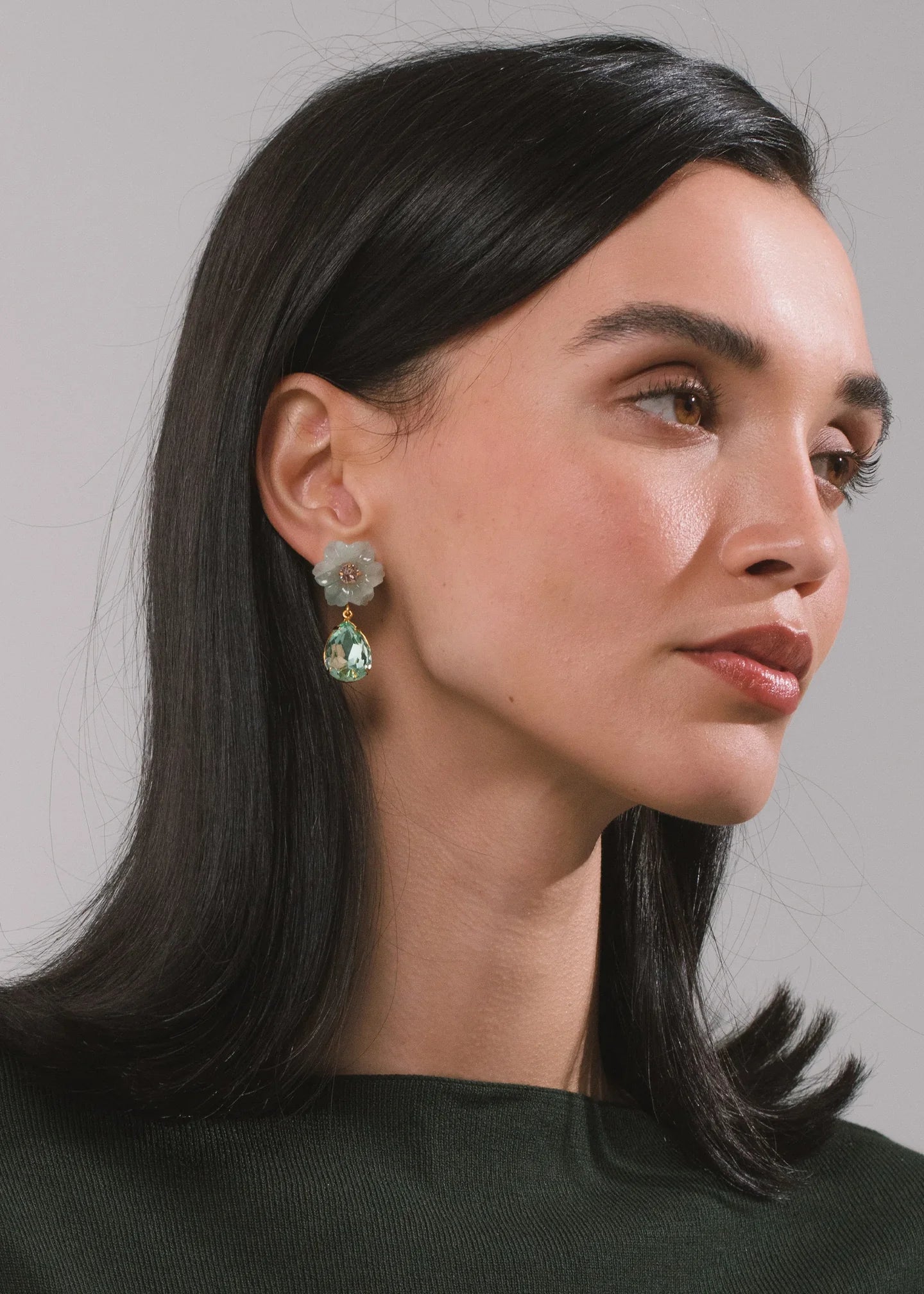 Juna Earrings in Aquamarine