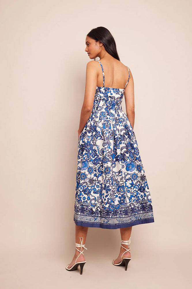 Sea Island Midi Dress in Dentelle Blue