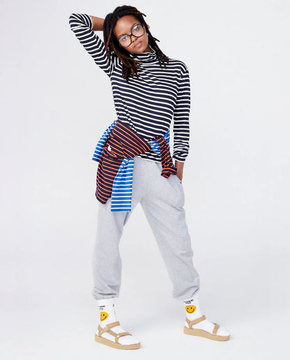 The Turtleneck in Navy/Cream