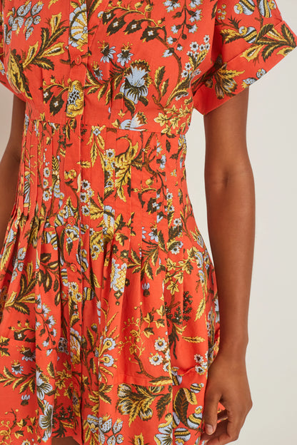 Nash Mini Dress in Clover Orange