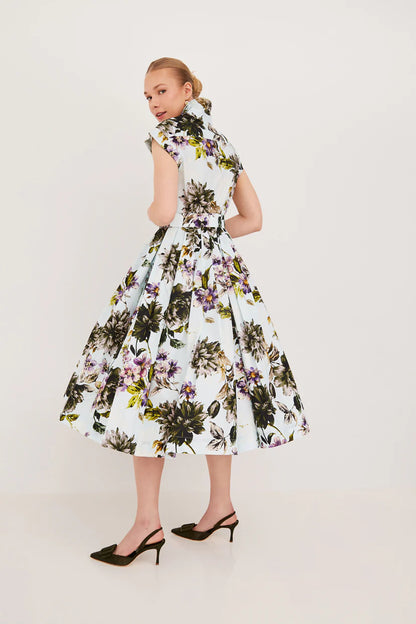 Octavia Dress in Margaux Bloom Blue