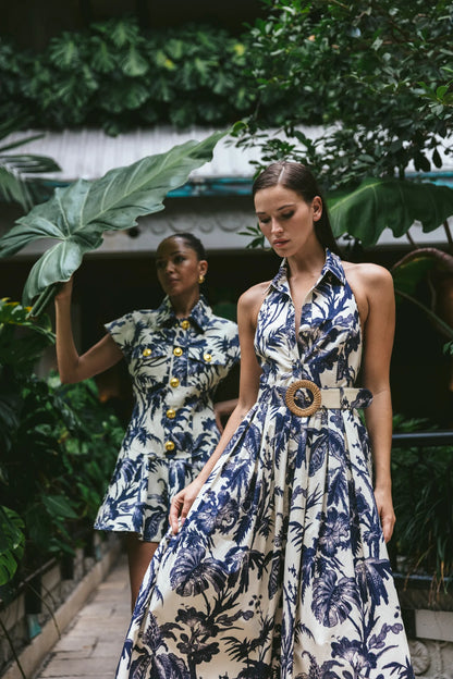 Ryce Dress in Fauna Floral Navy