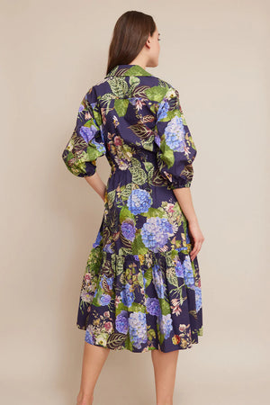 Hutton Dress in Avery Floral Evening Blue
