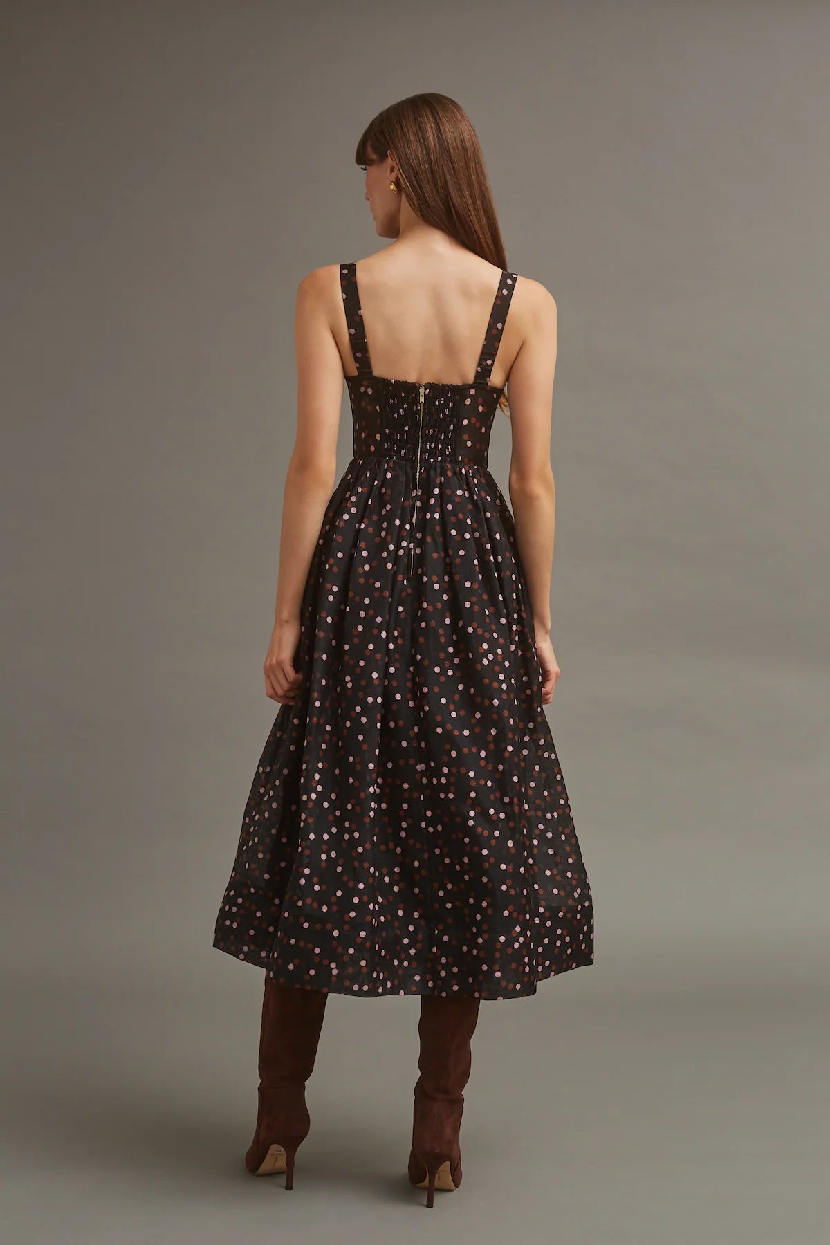 Pheobe Midi in Stamped Dot Black