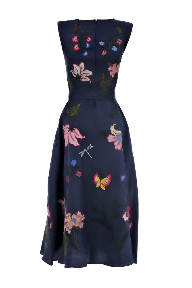 Gloriosa Dress in Indigo Blue