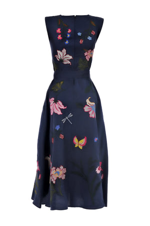 Gloriosa Dress in Indigo Blue