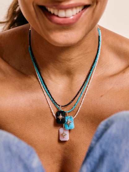 Tiny Gem Necklace in Green Onyx