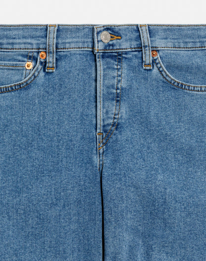 Comfort Stretch Mid Rise Wide Leg in Azulito