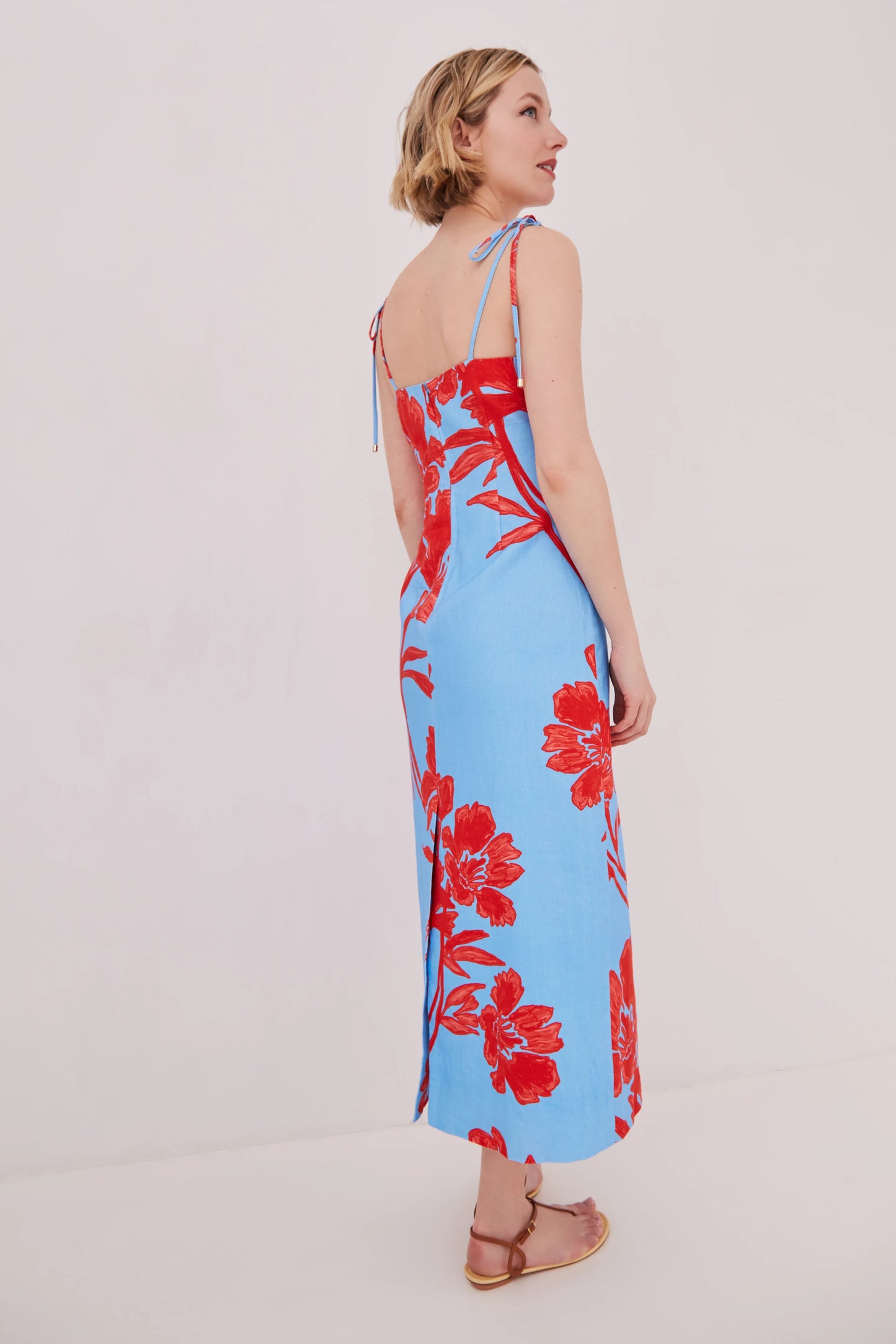 Chelsea Dress in Flora Shadow Sky