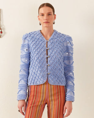 Pasha Hydrangea Shag Jacket