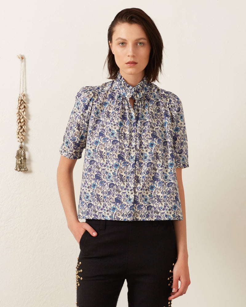 Winn Luna Flower Shirt in White