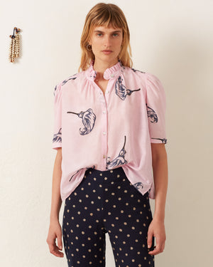 Winn Pink Calla Lily Shirt in Pink