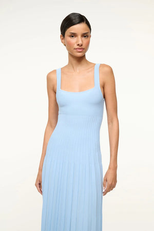 Ellison Dress in Clear Blue/White