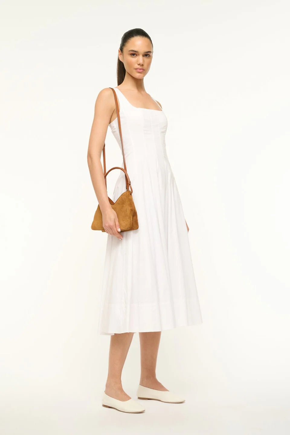 Valerie Shoulder Bag Tan Suede