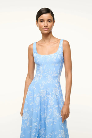 Wells Dress in Blue Rose