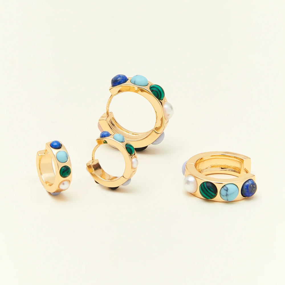 Petra Huggie Hoop Earrings Multi