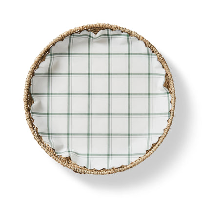 "Tahoe Pine" Green Plaid Flat Plate Liners