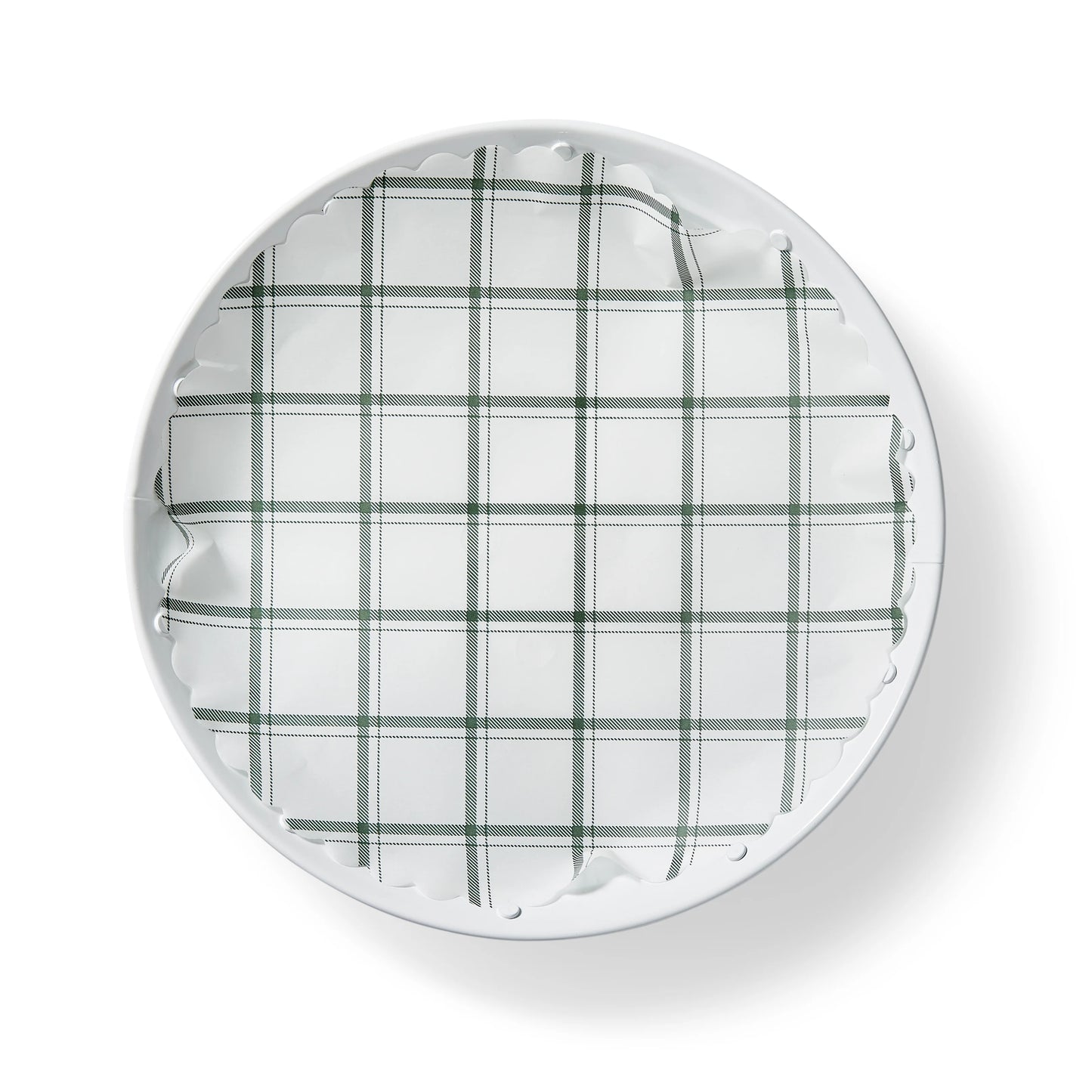 "Tahoe Pine" Green Plaid Flat Plate Liners