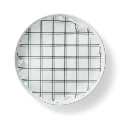 "Tahoe Pine" Green Plaid Flat Plate Liners