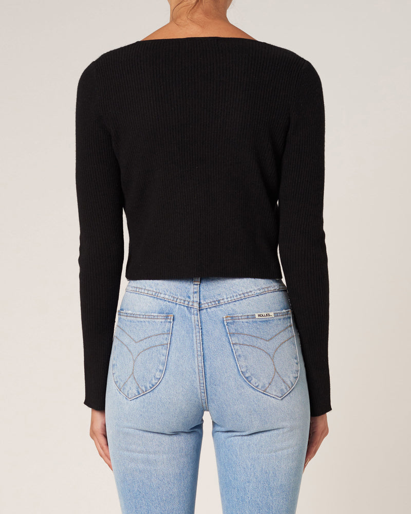 
            
                Load image into Gallery viewer, Cecile Knit Top in Black
            
        