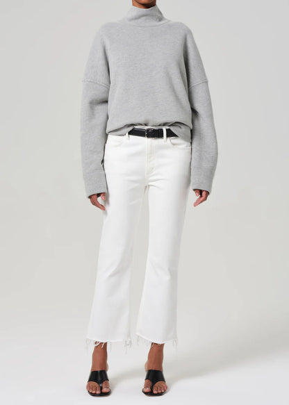 Isola Mid Rise Cropped Boot in Soft White