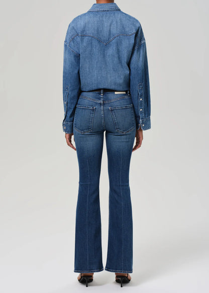 Lilah High Rise Bootcut 32.5" in Abalone