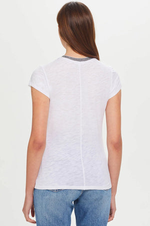 Pavé Ringer Tee in Silver