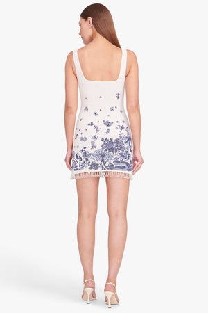 Le Sable Dress in Blue Toile