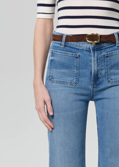Kimberly Patch Pocket Flare in Adore