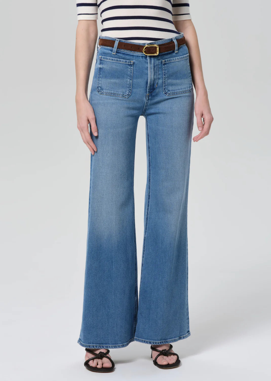 Kimberly Patch Pocket Flare in Adore