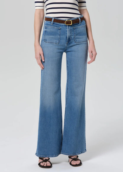 Kimberly Patch Pocket Flare in Adore