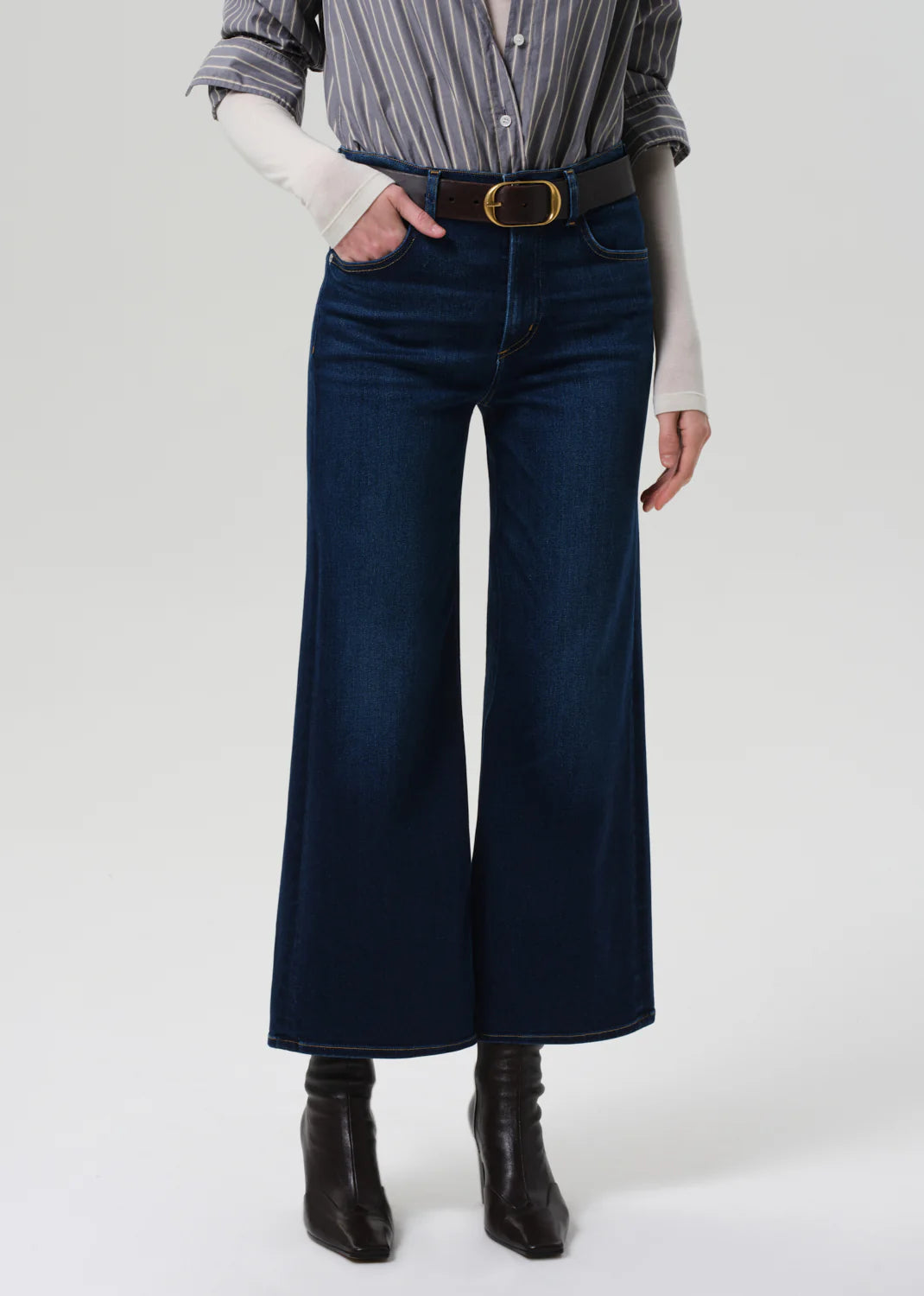 Lyra Wide Leg Crop Clean Hem in Dakota