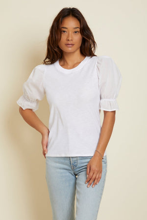 
            
                Load image into Gallery viewer, Bia Gathered Sleeve Tee
            
        