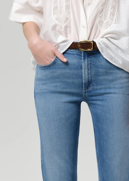 Goldie Ankle Kick Flare in Calla