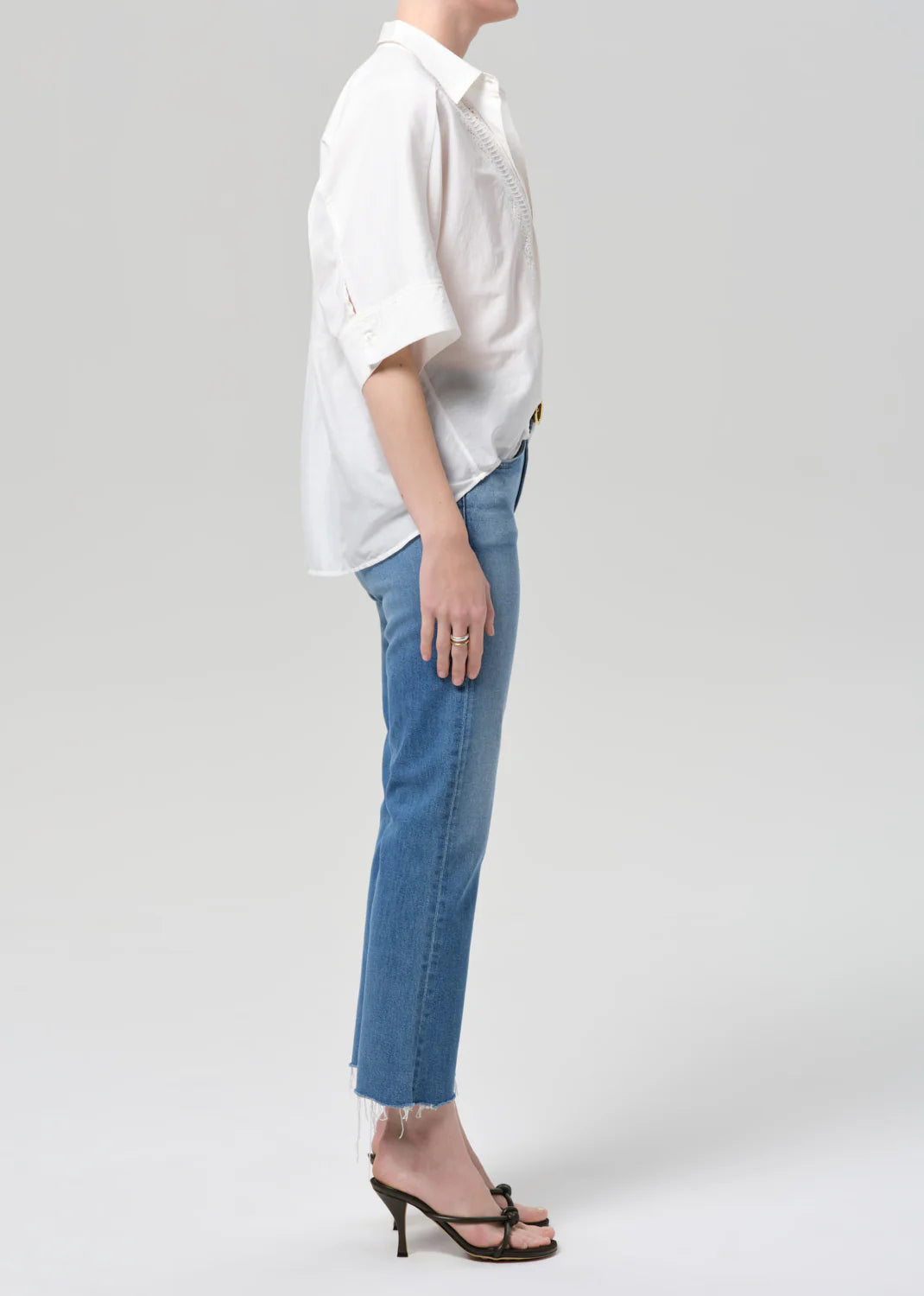 Goldie Ankle Kick Flare in Calla