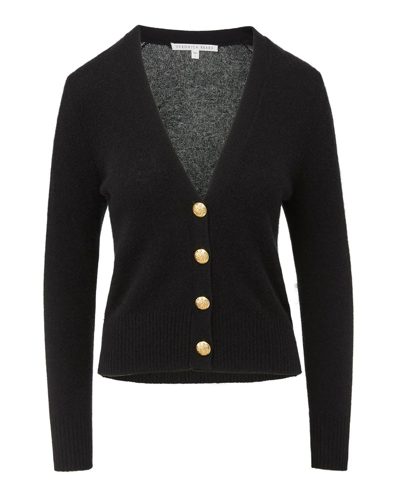 
            
                Load image into Gallery viewer, Solene Cashmere Cardigan in Black
            
        