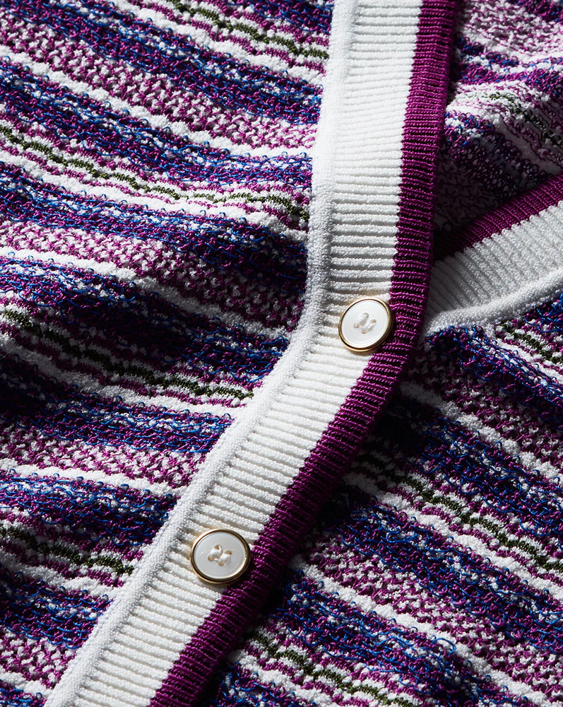Varia Striped Knit Cardigan in Multi