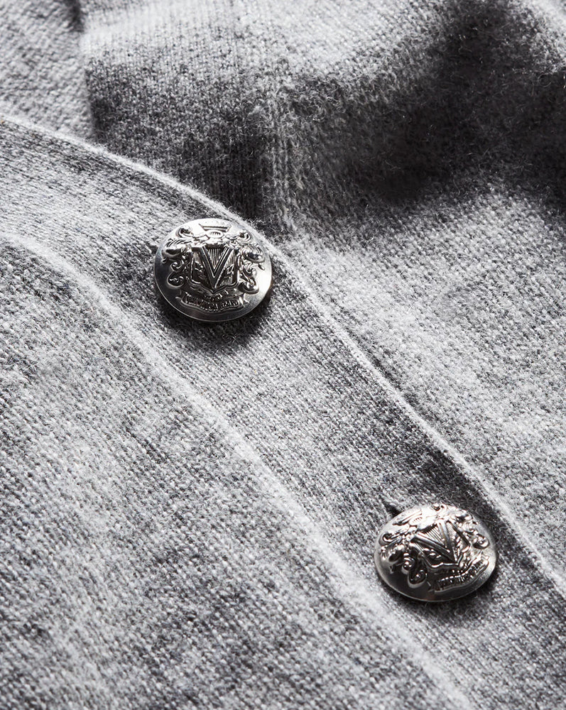 Solene Cashmere Cardigan in Heather Grey