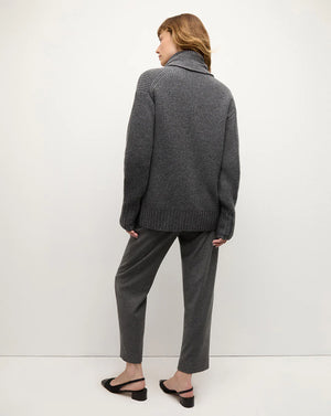 Annalise Merino Wool Cardigan in Charcoal