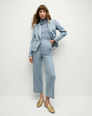 Cropped Rickie Dickey Jacket in Heather Smoke Blue